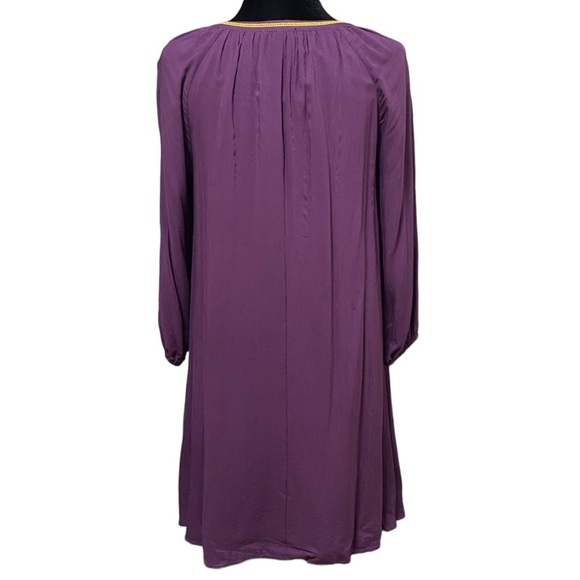 Andree by Unit Purple Embroidered Boho Peasant Dress Floral Small - Picture 4 of 7